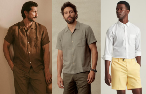 Shirt styles, collars, and materials are essential when choosing the shirt.