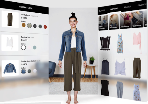 Digital design helps customers to virtually try on clothing before purchases 