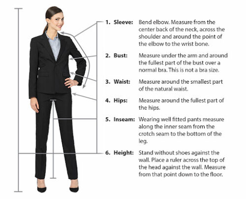 These parameters ensure a perfect fit and a flattering look