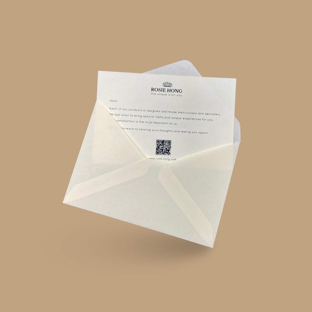 rosie hong eco friendly thank you letter