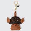 Cute mushroom leather charm keychain, perfect for bags